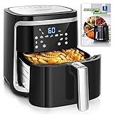 Aigostar Cube - Freidora de aire sin aceite 7L, 1900W, 7 funciones preestablecidas +...