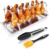 Amazy Soporte para Muslos de Pollo Incl. Bandeja + Pincel + Pinzas | Soporte para Pollo de...