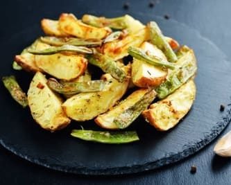 verduras tempura en freidora de aire