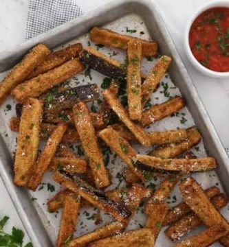 palitos de berenjena en freidora de aire airfryer