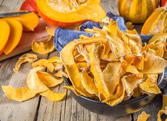 chips de calabaza en freidora de aire