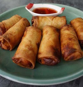 Rollitos de primavera congelados en freidora de aire o airfryer